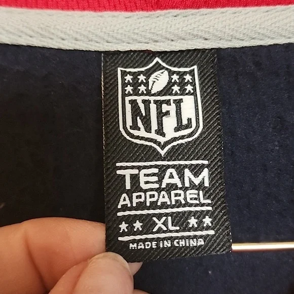New England Patriots Sherpa Hoodie - Red and Navy size XL - Picture 5 of 6